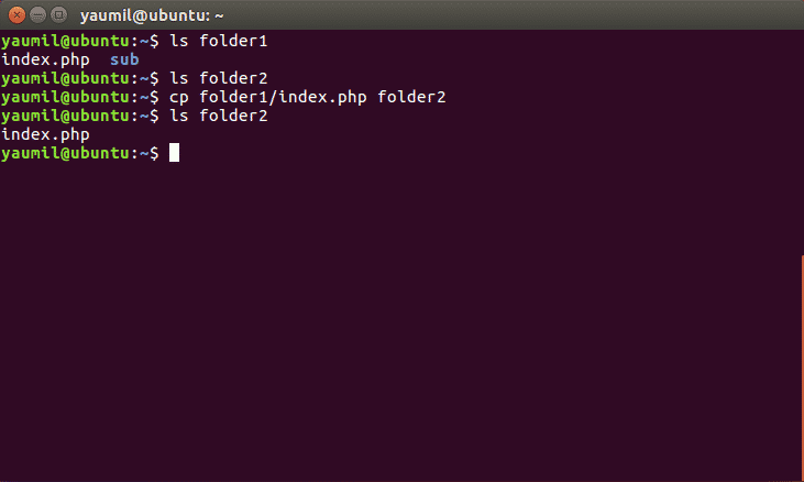 Cara Copy File ke Folder Lain Menggunakan Terminal