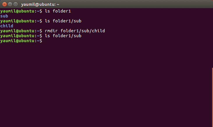Cara Hapus Sub Folder Menggunakan Terminal