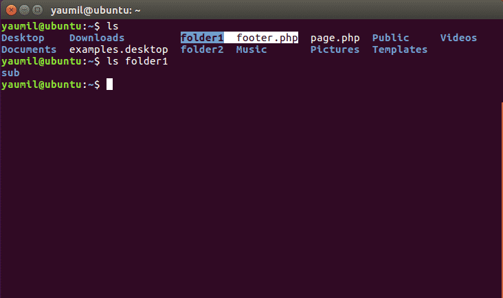 Melihat Isi Folder Menggunakan Terminal