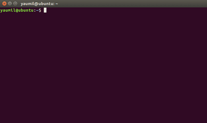 Tampilan Terminal di Ubuntu